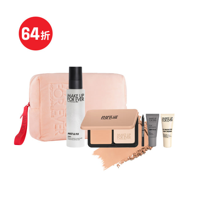 無瑕柔霧粉餅組合